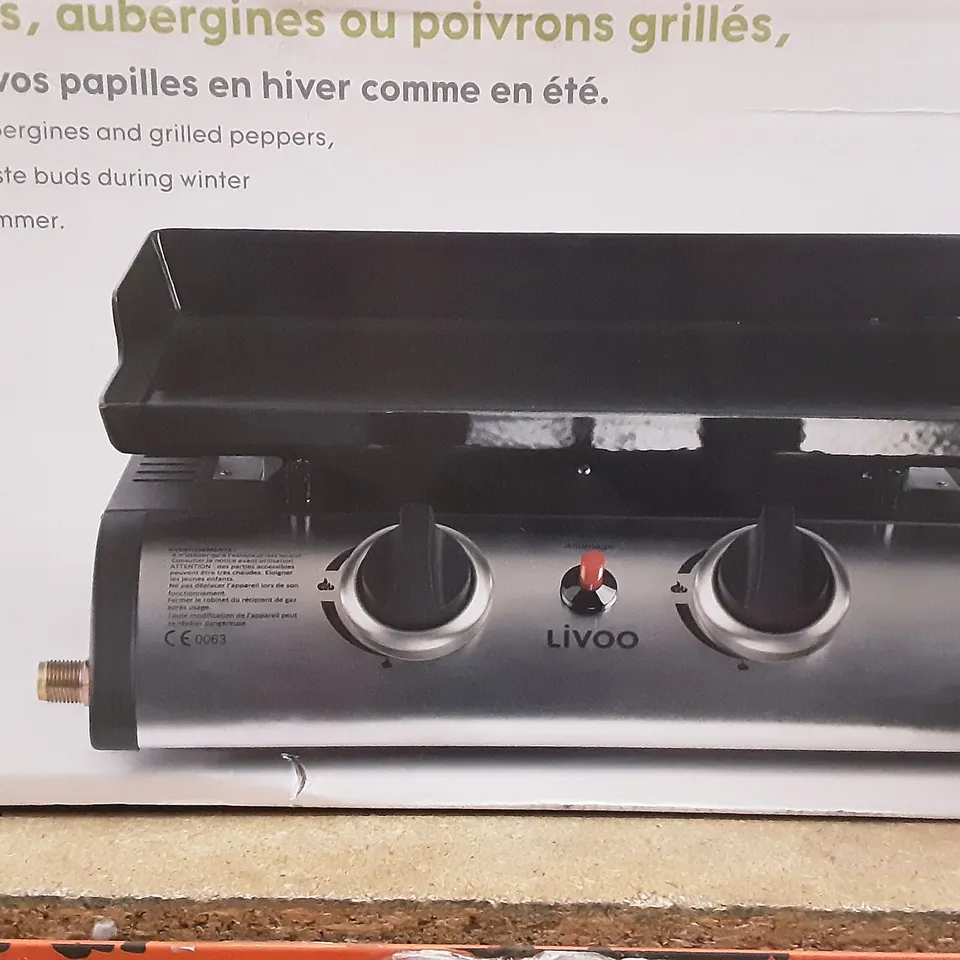 BOXED LIVOO GAS PLANCHA with removable plate 