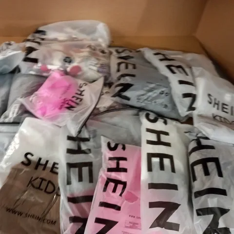 LOT OF 15 ASSORTED BAGGED SHEIN CLOTHING ITEMS IN VARIOUS SIZES