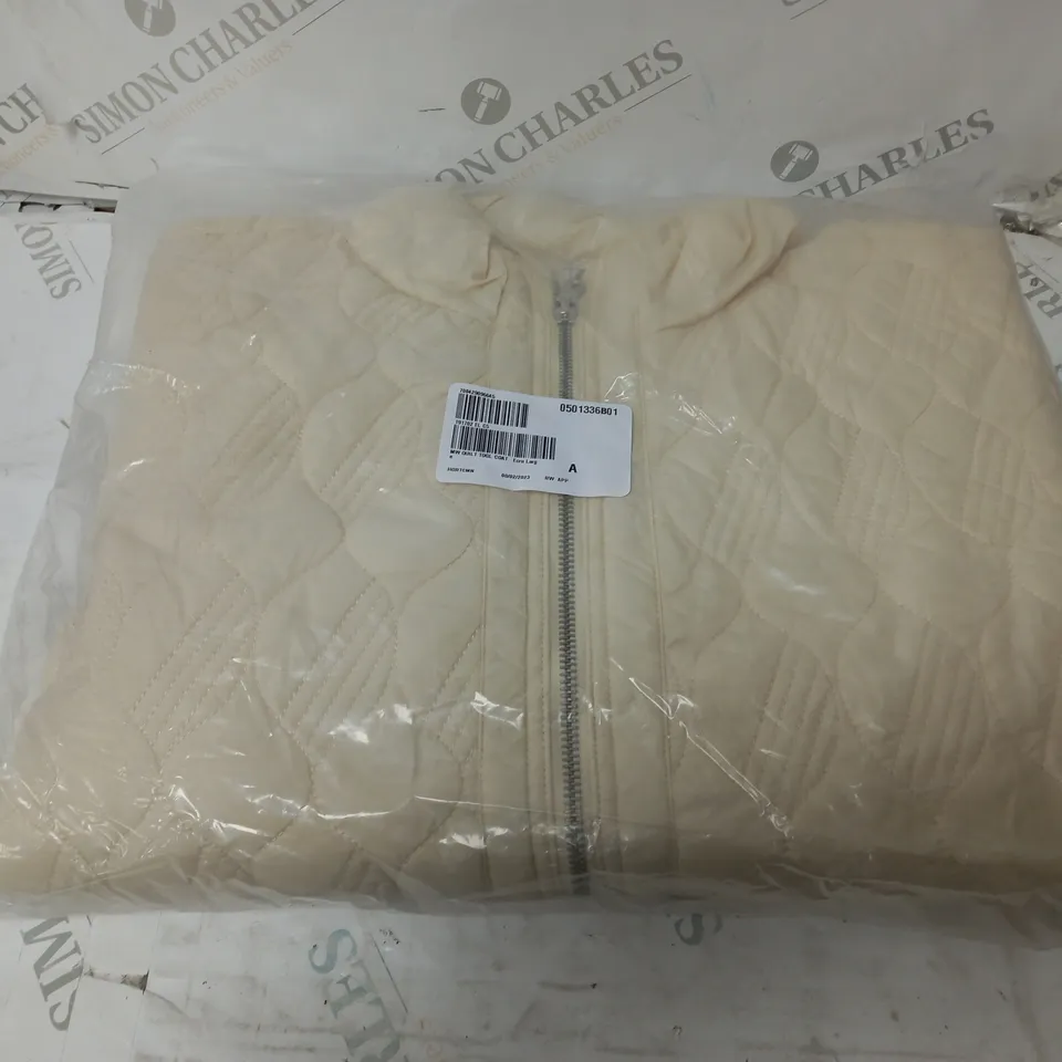 MARLA WYNNE QUILTED TOGGLE COAT ECRU LARGE