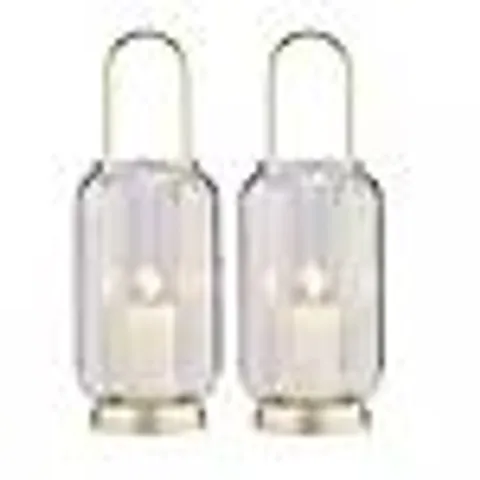 SARA BY SARA DAVIES SET OF 2 31CM GLASS HURRICANES