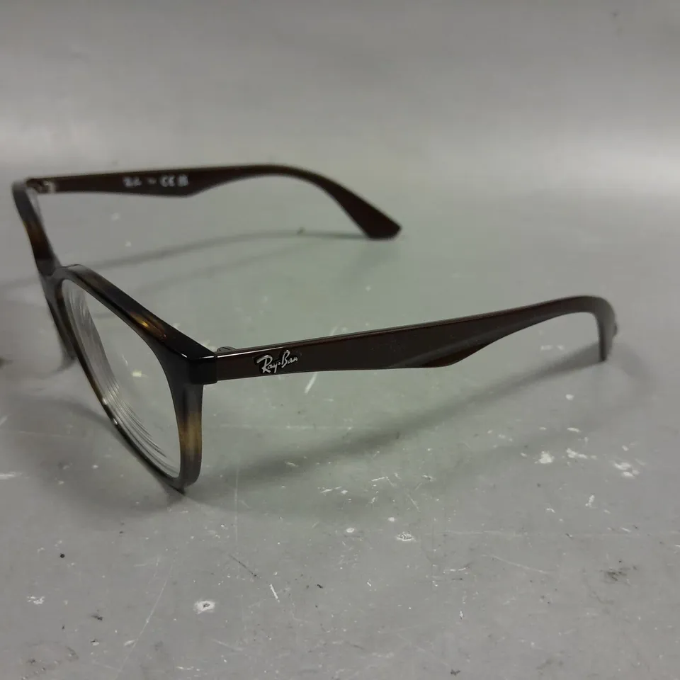 RAY BAN GLASSES WITH BROWN FRAMES IN CASE