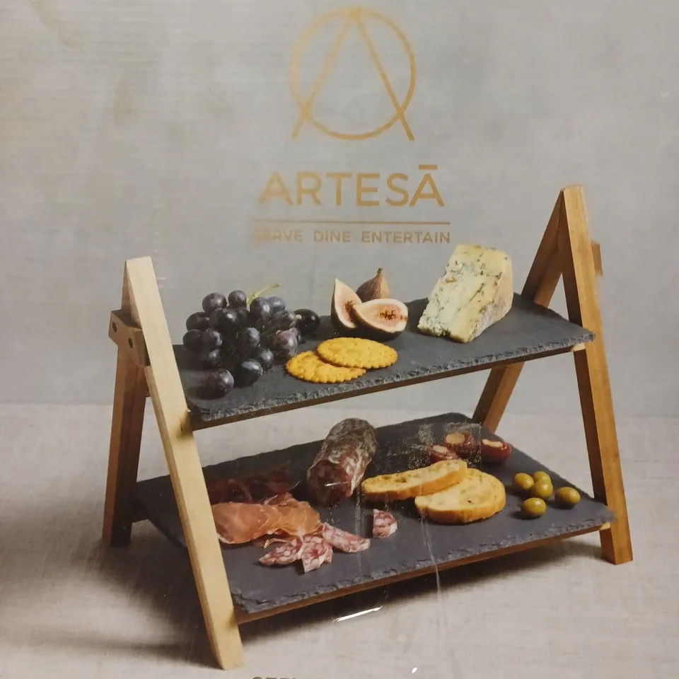 ARTESA TIERED SLATE SERVING PLATTER
