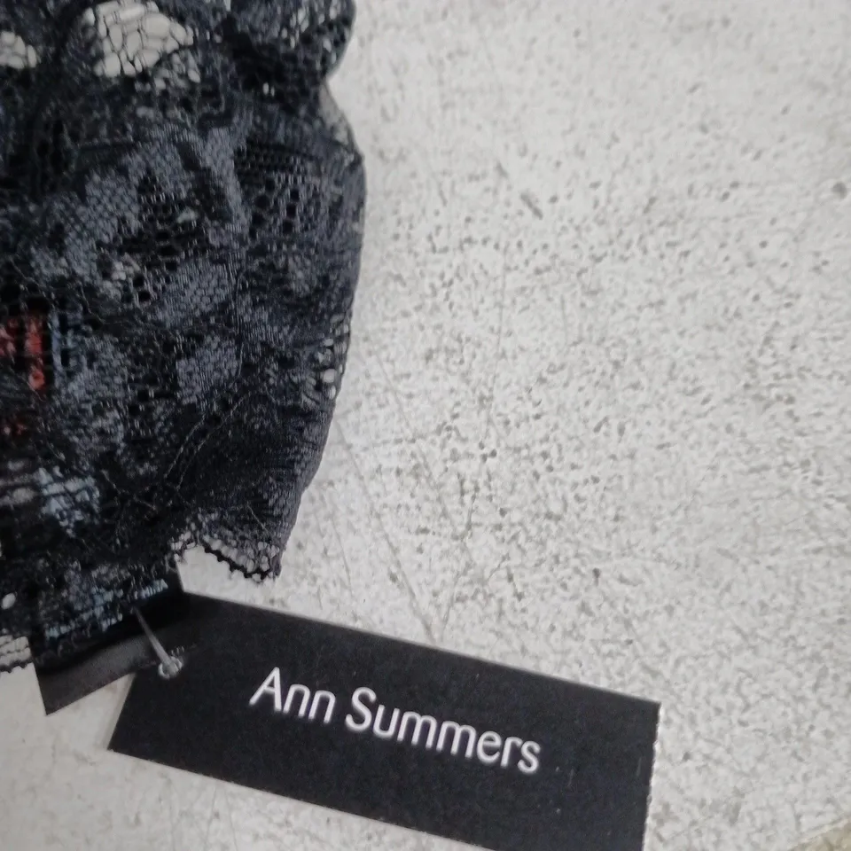  ANN SUMMERS ADORE YOU CROTCHLESS SHORT – BLACK LACE - UK 10