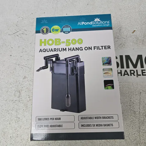 ALLPONDSOLUTIONS HOB-500 AQUARIUM HANG-ON FILTER