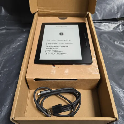 AMAZON KINDLE OASIS 6IN E-READER (8TH GEN) – BOXED (REPAIR NEEDED)