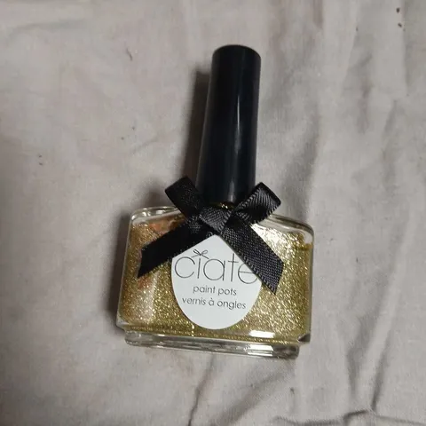BOX OF APPROXIMATELY 160 CIATÉ LONDON PAINT POTS NAIL POLISH – CAROUSEL (GOLD GLITTER) –NO EXPIRY DATE SHOWN 