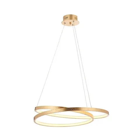 BOXED VOGUE SCRIBBLE INTEGRATED LED GOLD HOOP CEILING LIGHT