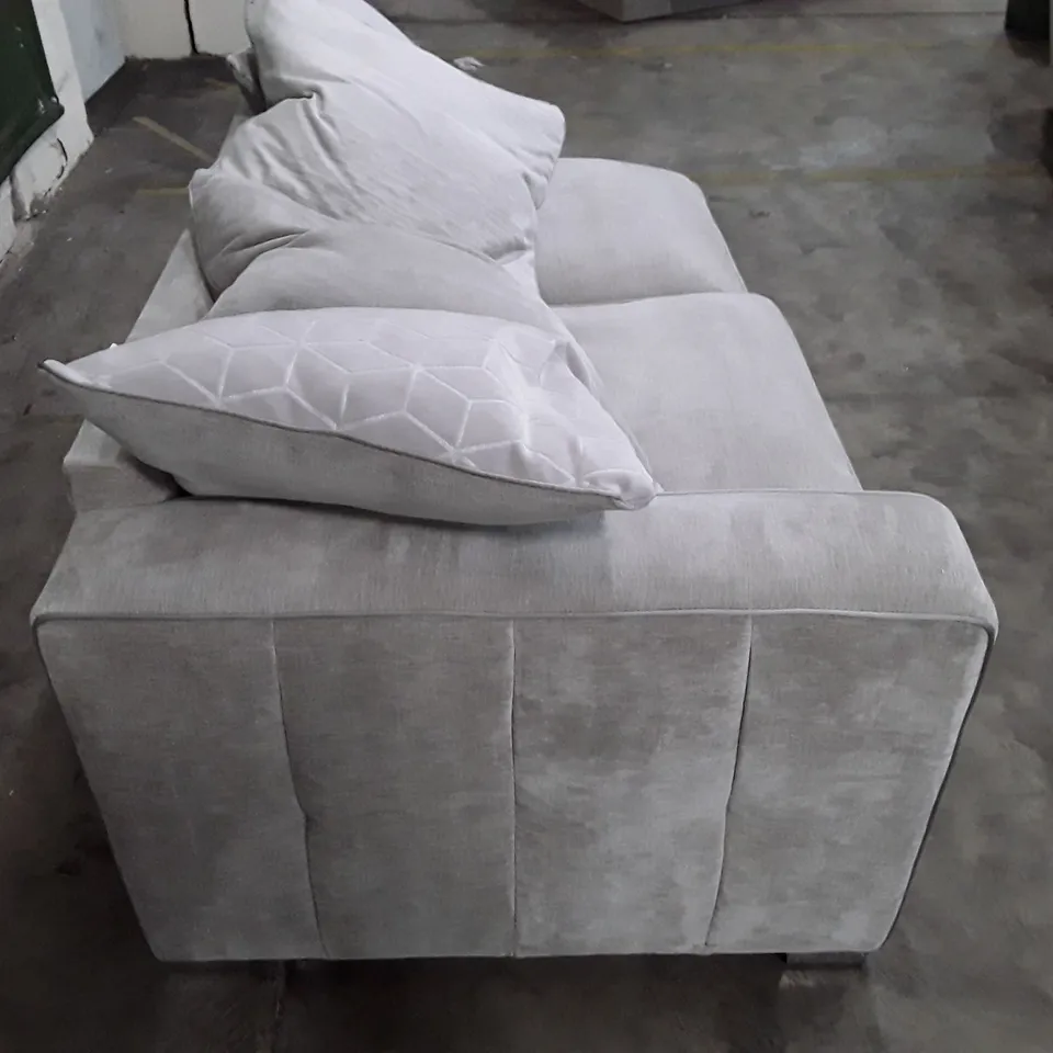 QUALITY DESIGNER SOFA RHF SECTION - LIGHT GREY FABRIC