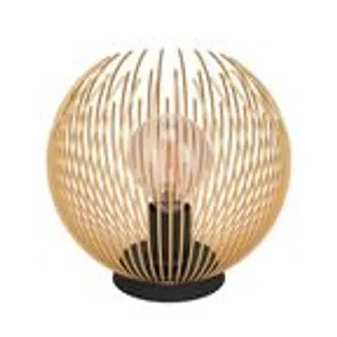 BOXED EGLO VENEZUELA SPHERICAL GOLD & BLACK TABLE LAMP