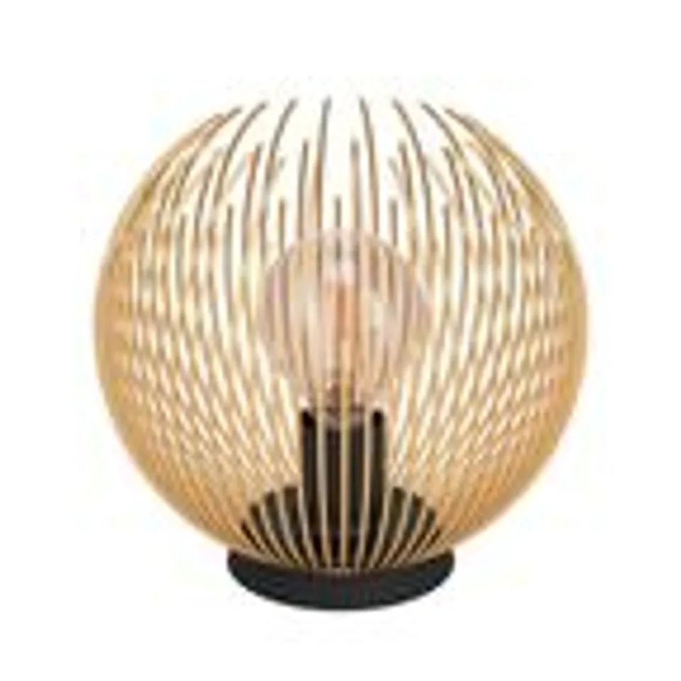 BOXED EGLO VENEZUELA SPHERICAL GOLD & BLACK TABLE LAMP