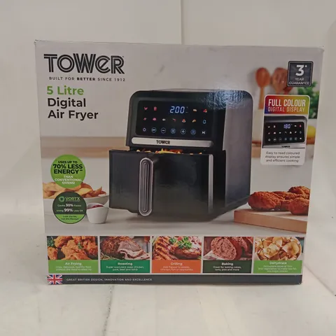 TOWER 5 LITRE DIGITAL AIR FRYER (T17186) - BOXED