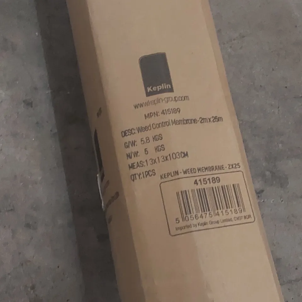 BOXED KEPLIN WEED CONTROL MEMBRANE - 2 x 25m