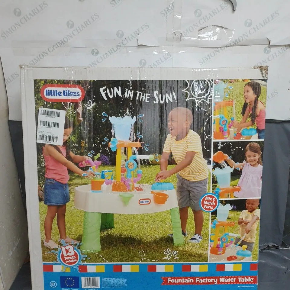 BOXED LITTLE TIKES FOUNTAIN FACTORY WATER TABLE RRP £70