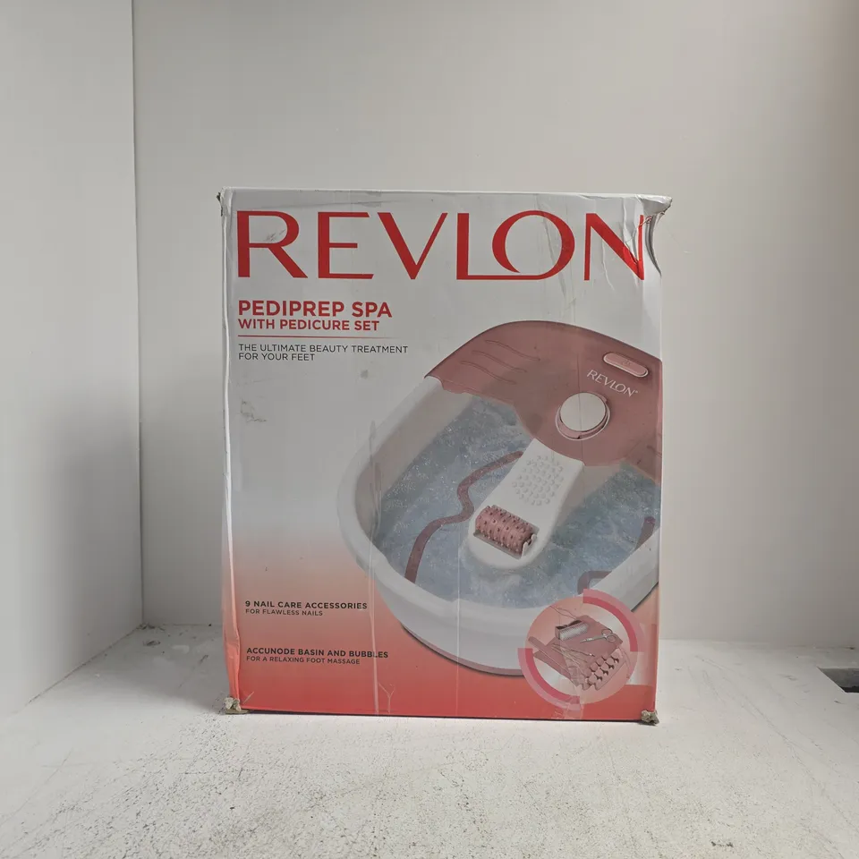 BOXED REVLON PEDIPREP SPA WITH PEDICURE SET