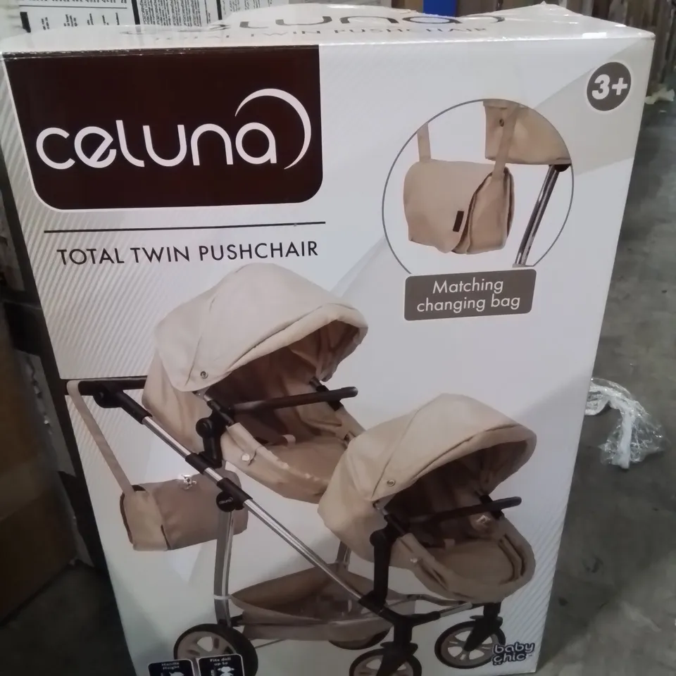 BOXED CELUNA TOTAL TWIN KIDS PUSHCHAIR