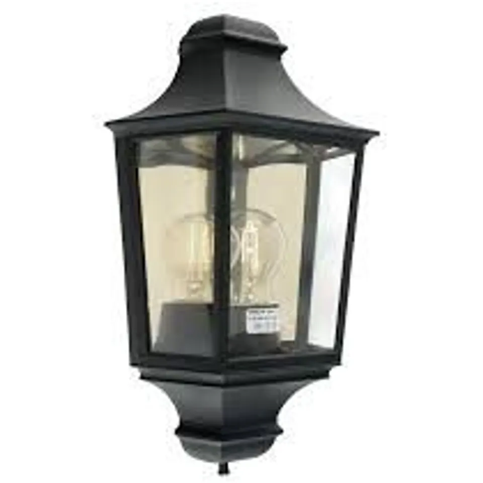 BOXED ROSALYN BLACK 15.35" H OUTDOOR WALL LANTERN (1 BOX)
