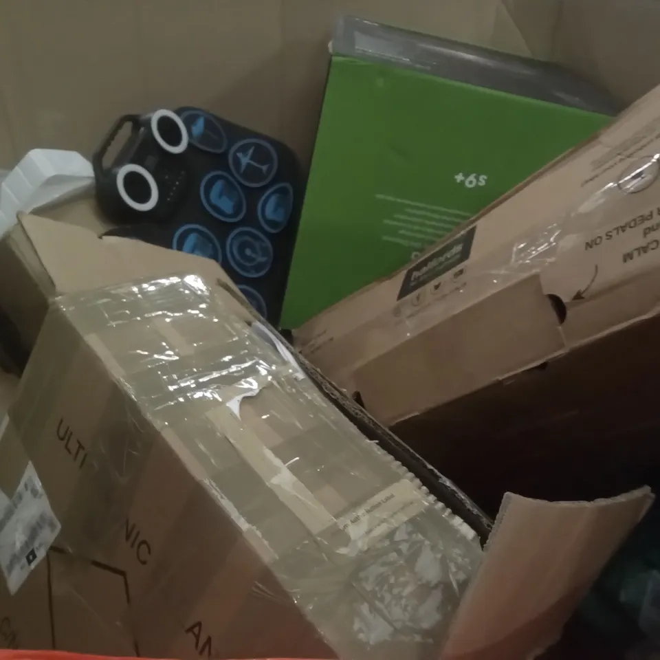 PALLET OF ASSORTED ITEMS INCLUDING IROBOT ROOMBA VACUUM CLEANER, DIGITAL DRUM MAT, CORDLESS WET DRY VACUUM CLEANER