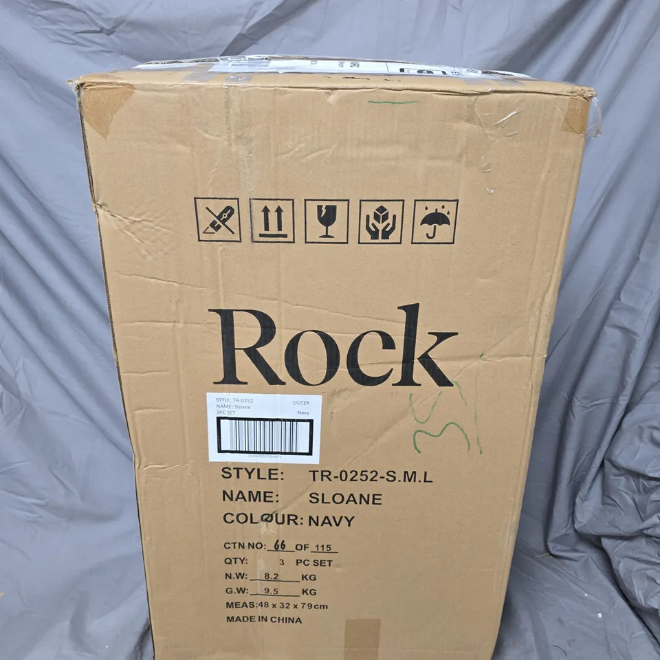 ROCK LUGGAGE SLOANE LARGE SUITCASE IN NAVY