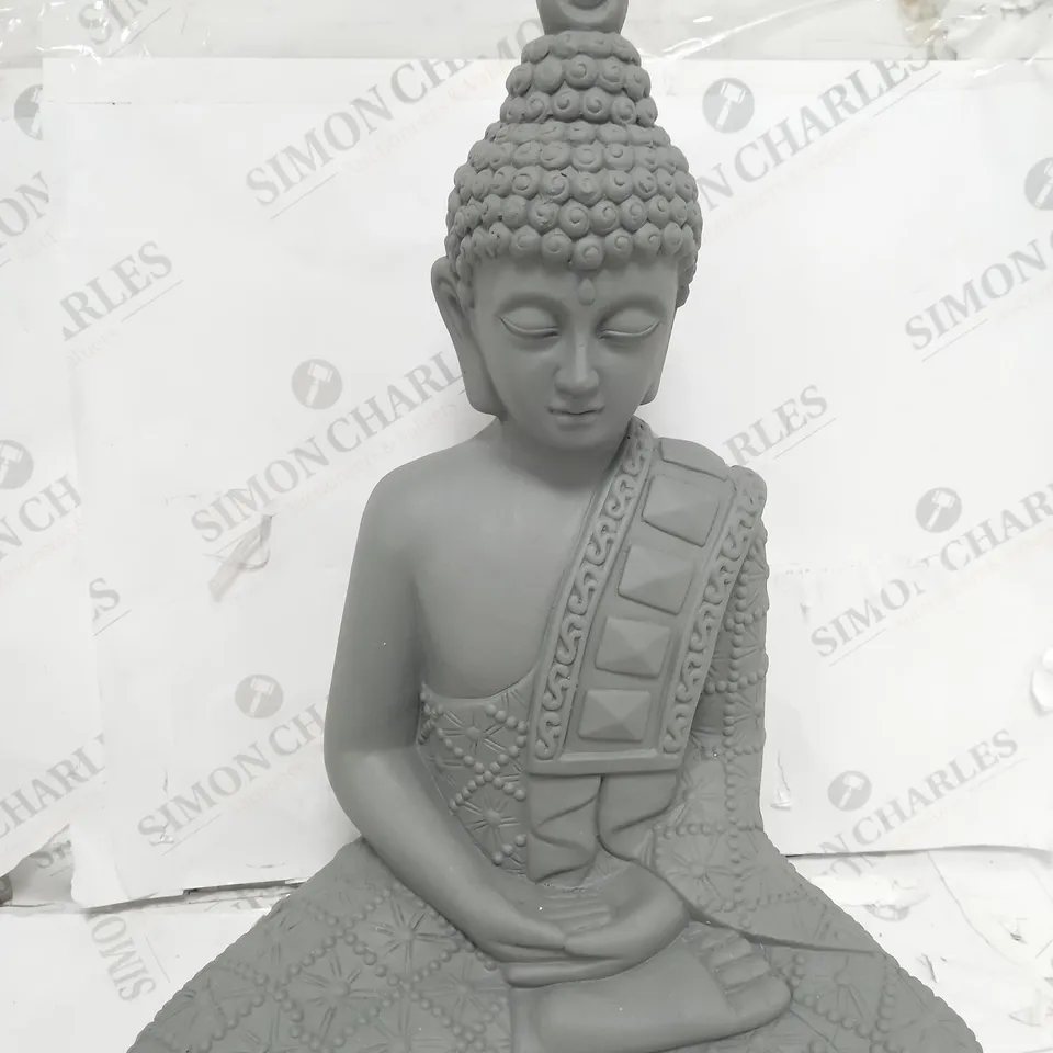 BUDDHA STATUE DECORATION GREY
