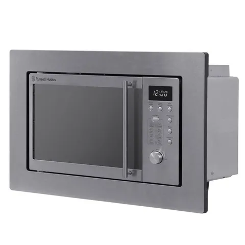 BOXED RUSSELL HOBBS BUILT-IN 800W MICROWAVE - STAINLESS STEEL