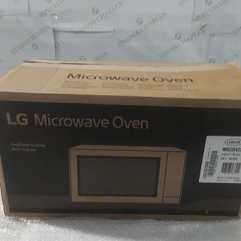 BOXED LG 20L 800W MICROWAVE OVEN