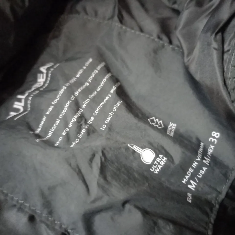 PULL & BEAR ULTRA WARM PADDED COAT IN GREY - EUR M