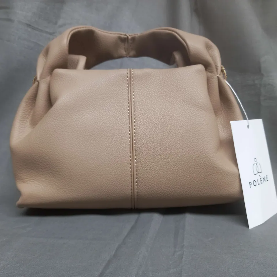 POLENE BEIGE SMALL CLUTCH HAND BAG