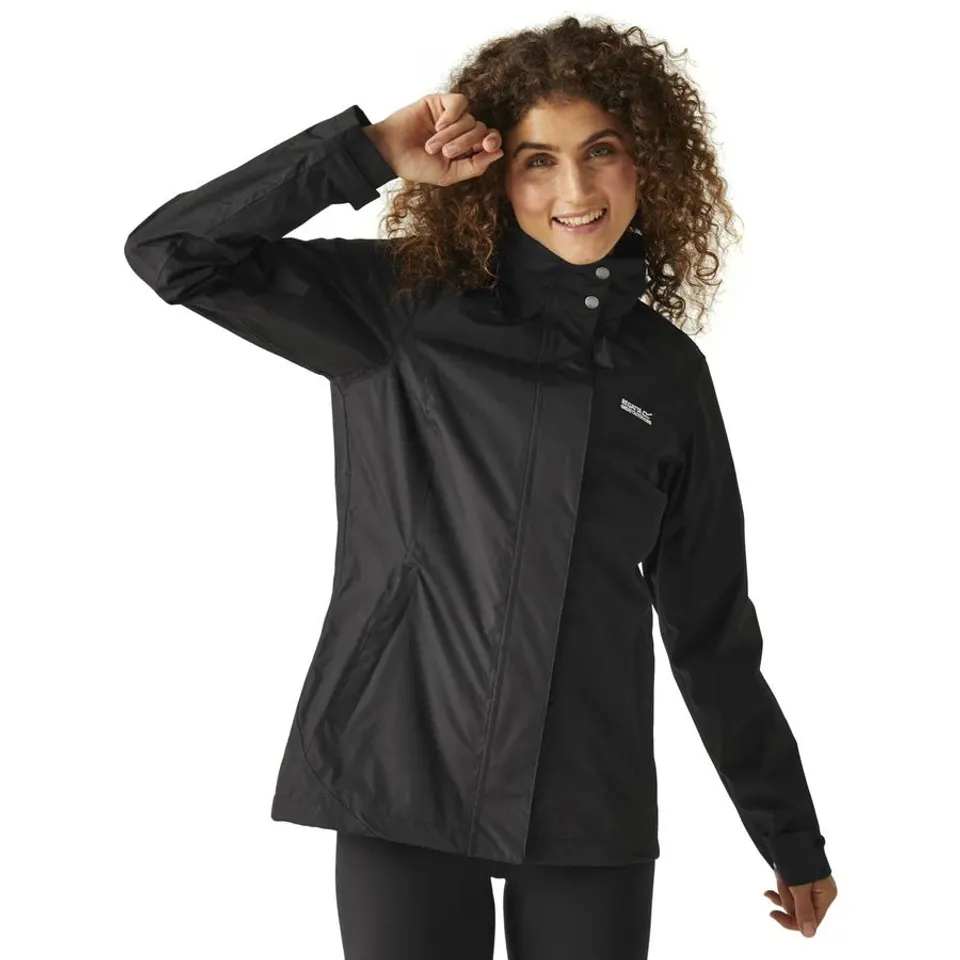 BRAND NEW REGATTA WOMENS DAYSHA WATERPROOF JACKET IN BLACK - 16