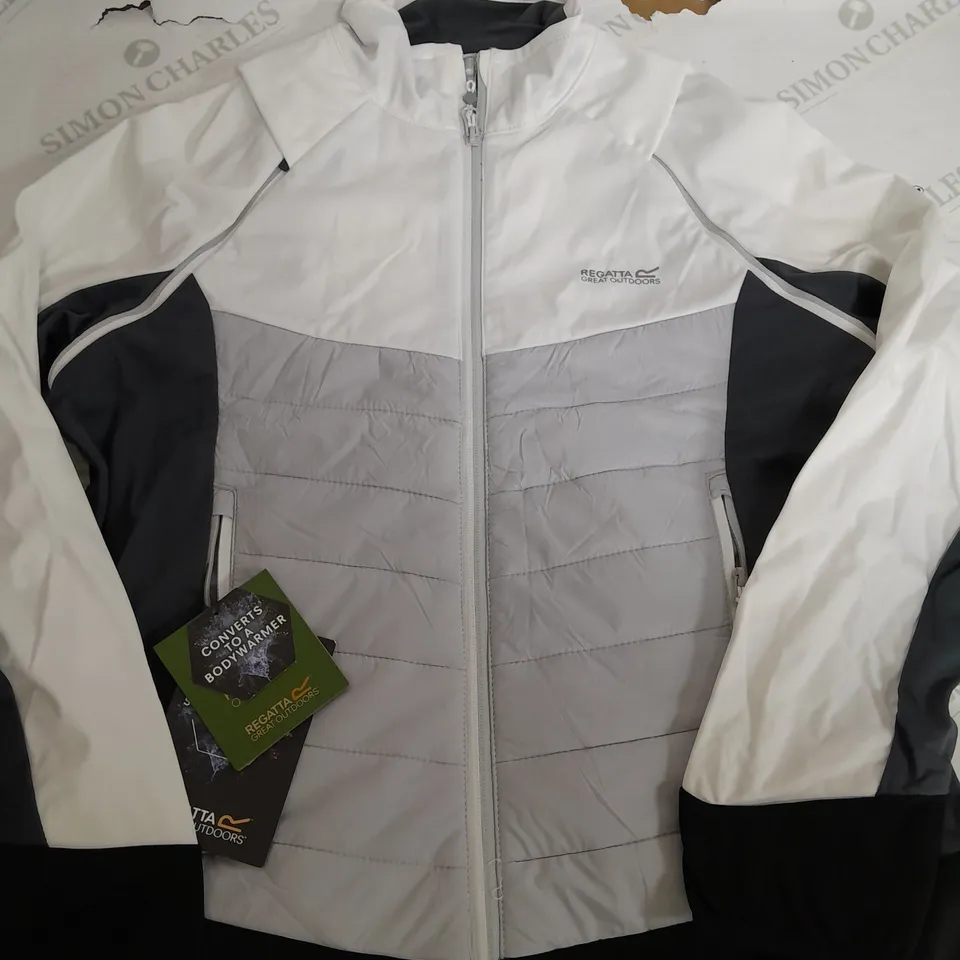 REGATTA WOMENS STEREN HYBRID JACKET IN WHITE - UK 14