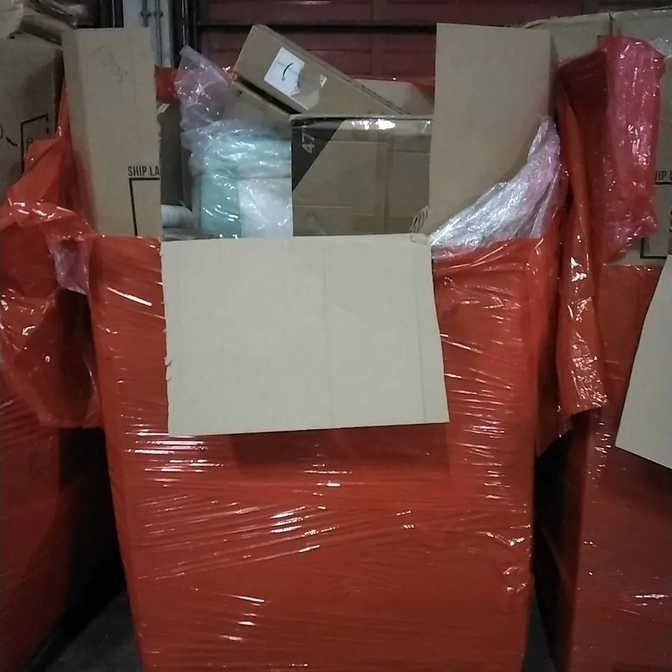 PALLET OF HOUSEHOLD ITEMS TO INCLUDE AIRPLANE ADVENTURE, PAMPERS HARMONIE,FOOD PROCESSOR AND OTHER ASSORTED ITEMS...