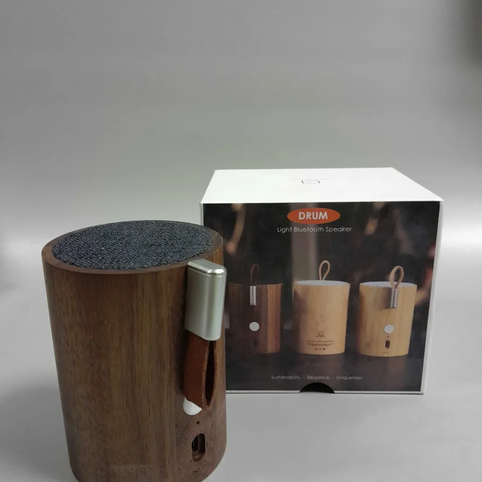 BOXED DRUM WALNUT DRUM LIGHT BLUETOOTH SPEAKER 