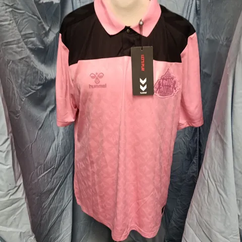SUNDERLAND FC JERSEY ADULT – PINK/BLACK, HUMMEL - SIZE M