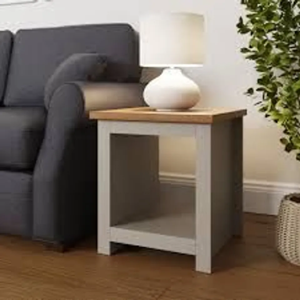 BOXED GFW LANCASTER GREY SIDE TABLE (1 BOX)