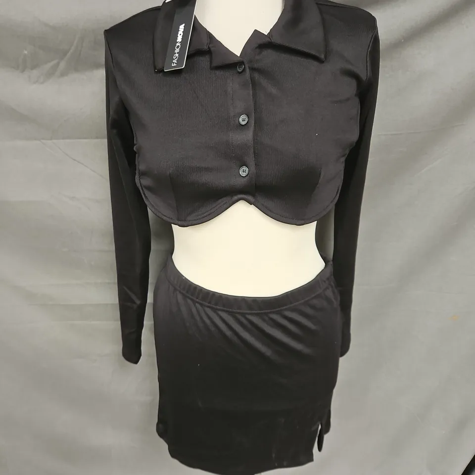 FASHIONOVA VANILLA BABY SKIRT SET IN BLACK SIZE L
