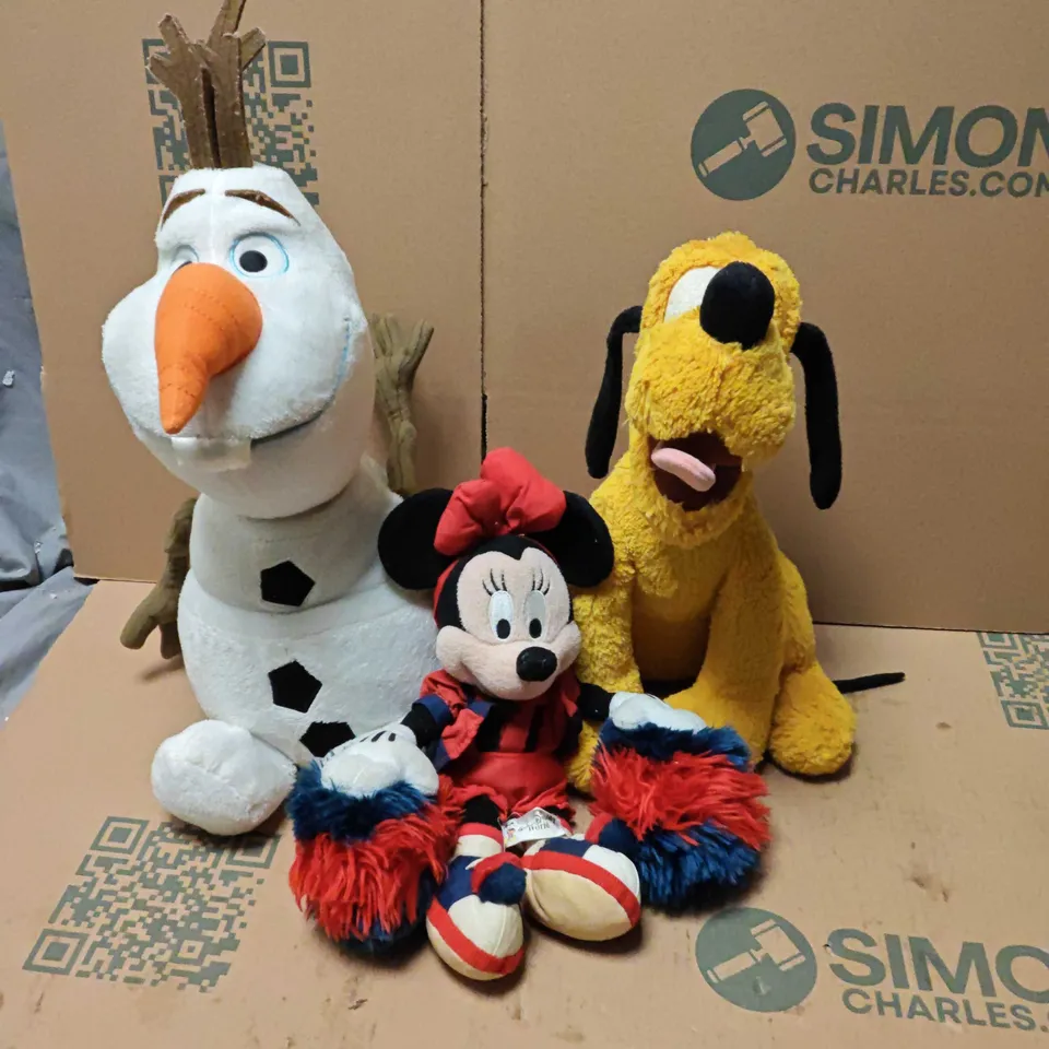 LO TOF 6 ASSORTED DISNEY THEMED PLUSHIE TO INCLUDE MICKY & MINNIE MOUSE