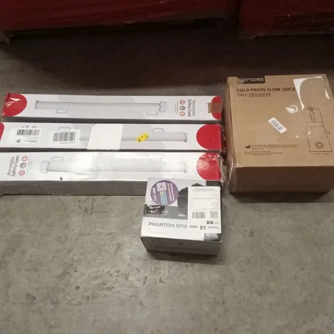 PALLET OF ASSORTED HOUSEHOLD GOODS AND PRODUCTS TO INCLUDE; SAFETY GATE, COLD PRESS SLOW JUICER, PC AIR COOLER ETC