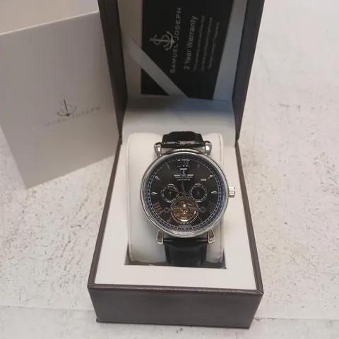 SAMUEL JOSEPH AUTOMATIC LIMITED EDITION SILVER BLACK WATCH