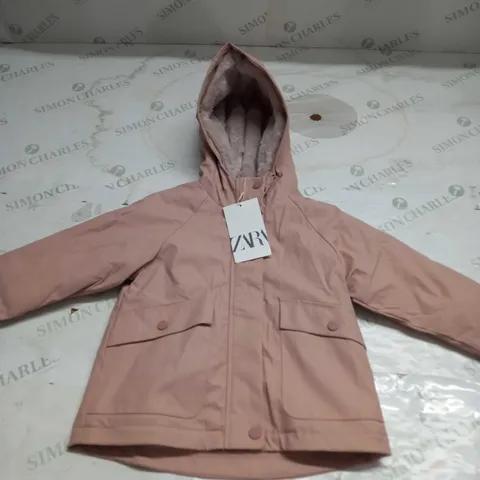 ZARA ZIPPED WATERPROOF COAT SIZE 12-18 MONTHS