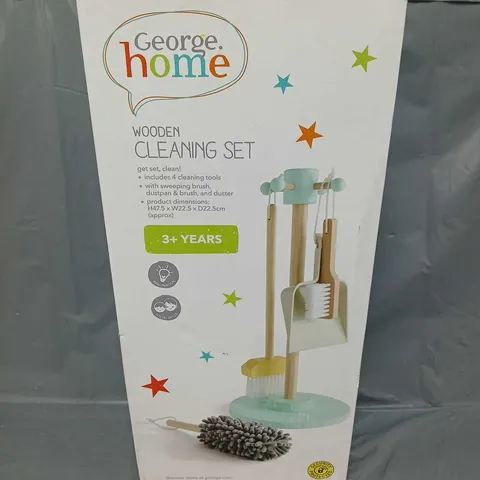 BOXED GEORGE HOME WOODEN CLEANING SET 