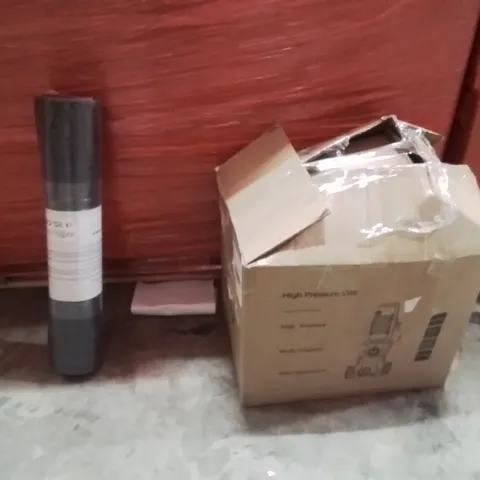 PALLET OF ASSORTED HOUSEHOLD GOODS AND PRODUCTS TO INCLUDE;CHAIR MAT HIGH PRESSURE WASHER 