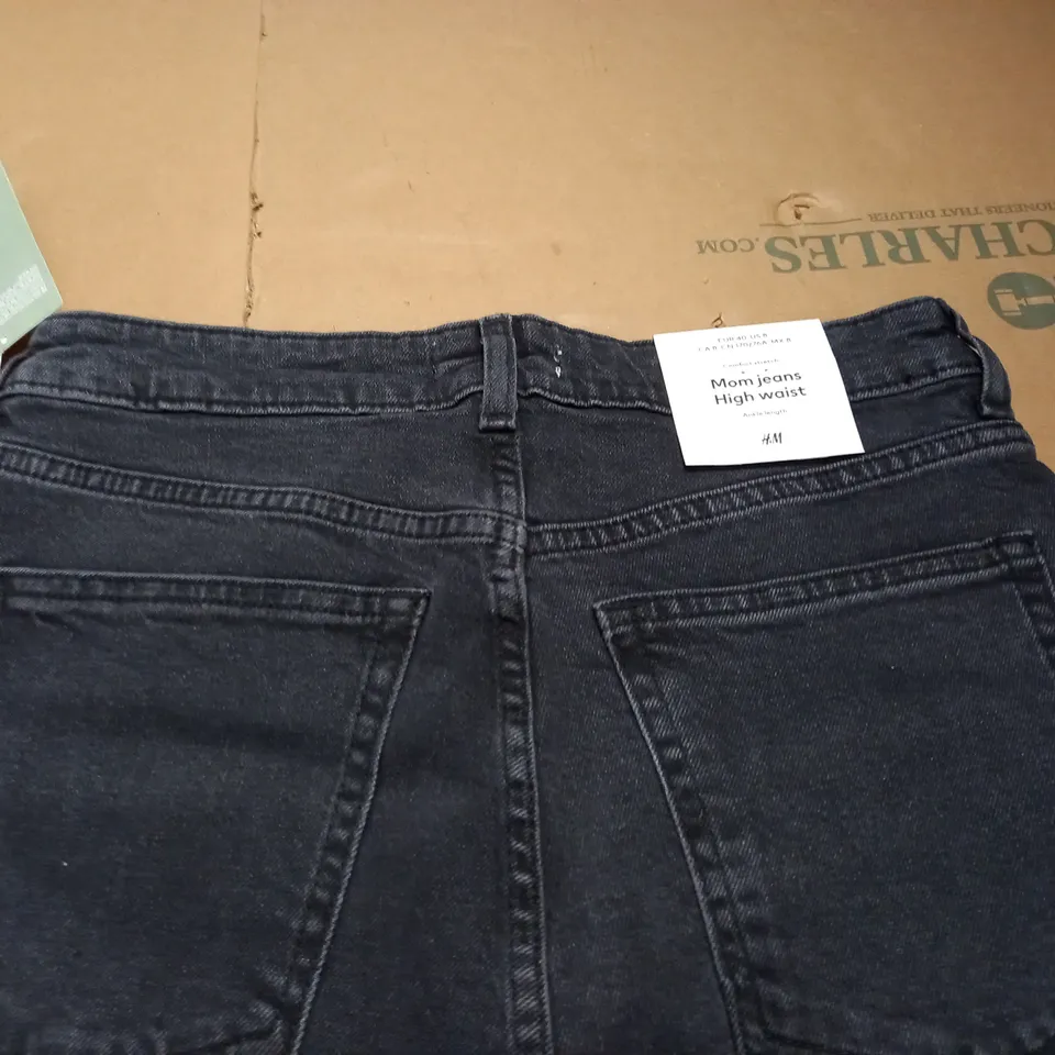 H&M HIGH WAIST MOM JEANS - UK 12