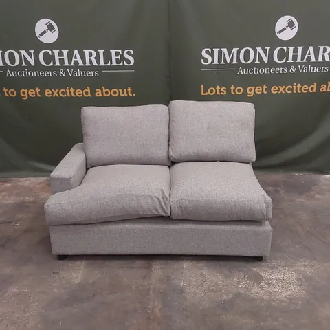 QUALITY DESIGNER GREY FABRIC CORNER SOFA SECTION