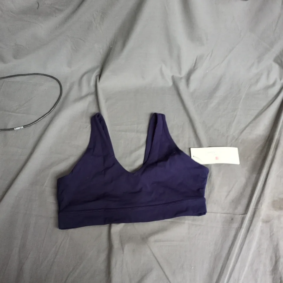 SWEATY BETTY LONDON SPORTS BRA – MIDNIGHT NAVY BLUE, UK SIZE L