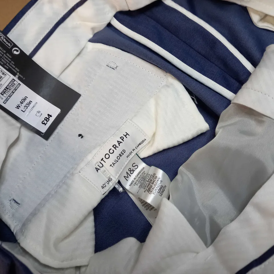 AUTOGRAPH TAILORED BLUE SUIT TROUSERS - SIZE W40/L33