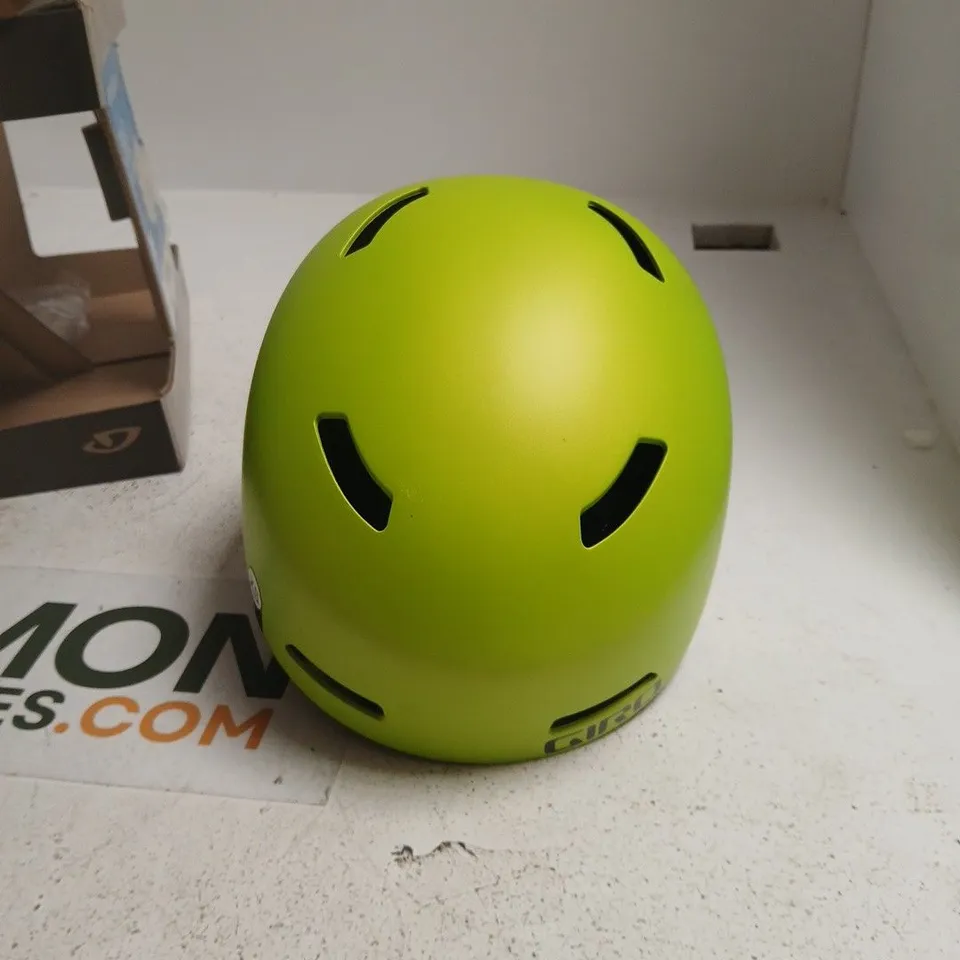 GIRO BICYCLE HELMET – LIME GREEN, XS
