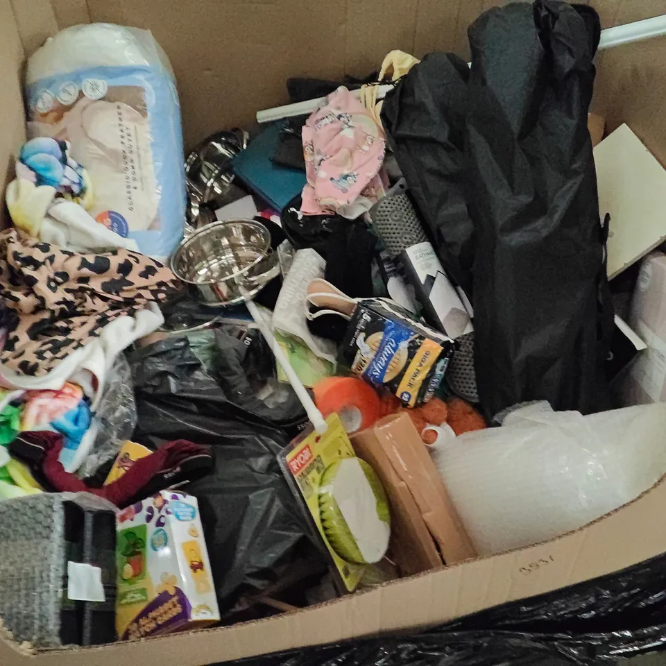 PALLET OF ASSORTED HOUSEHOLD ITEMS TO INCLUDE DUCK FEATHER DUVET,RYOBI NYLON BRUSH HEAD, FITTED SHEETS AND BATHMAT