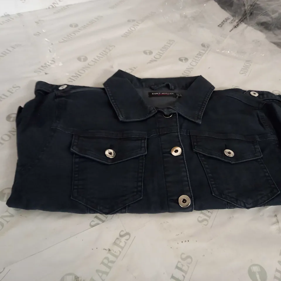 KURT MULLER NAVY BLUE DENIM JACKET SIZE 18