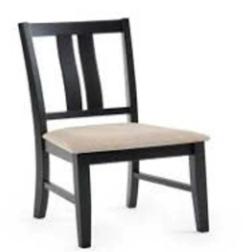 BOXED PAIR OF JULIAN BOWEN HILTON BLACK DINING CHAIRS