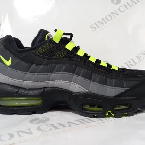 PAIR OF NIKE AIR MAX SHOES IN BLACK/GREY/NEON GREEN UK SIZE 8