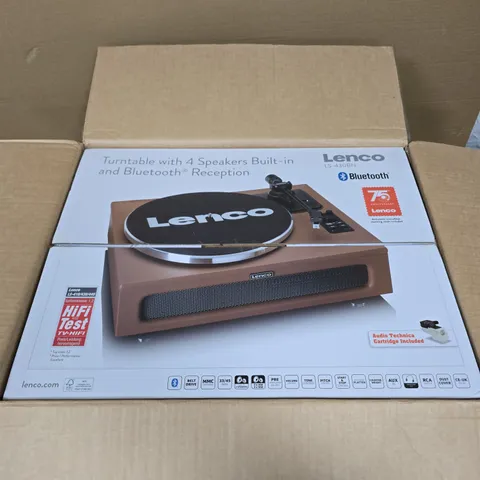 LENCO LS-430BN TURNTABLE WITH BUILT-IN SPEAKERS & BLUETOOTH – BOXED